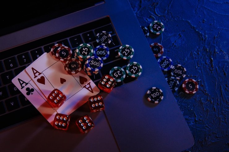 Contoh pemisahan kartu dengan chip gratis di Free Bet Blackjack